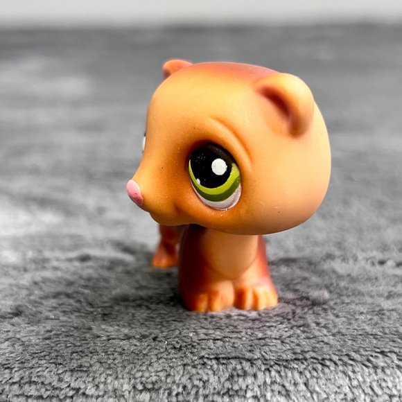LPS Littlest Pet Shop Ferret Portable Pets 2006 #209 Brown Tan Green Eyes - Picture 2 of 6